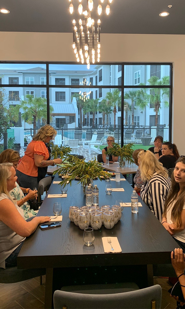 Employees enjoying an event for Women's History Month.